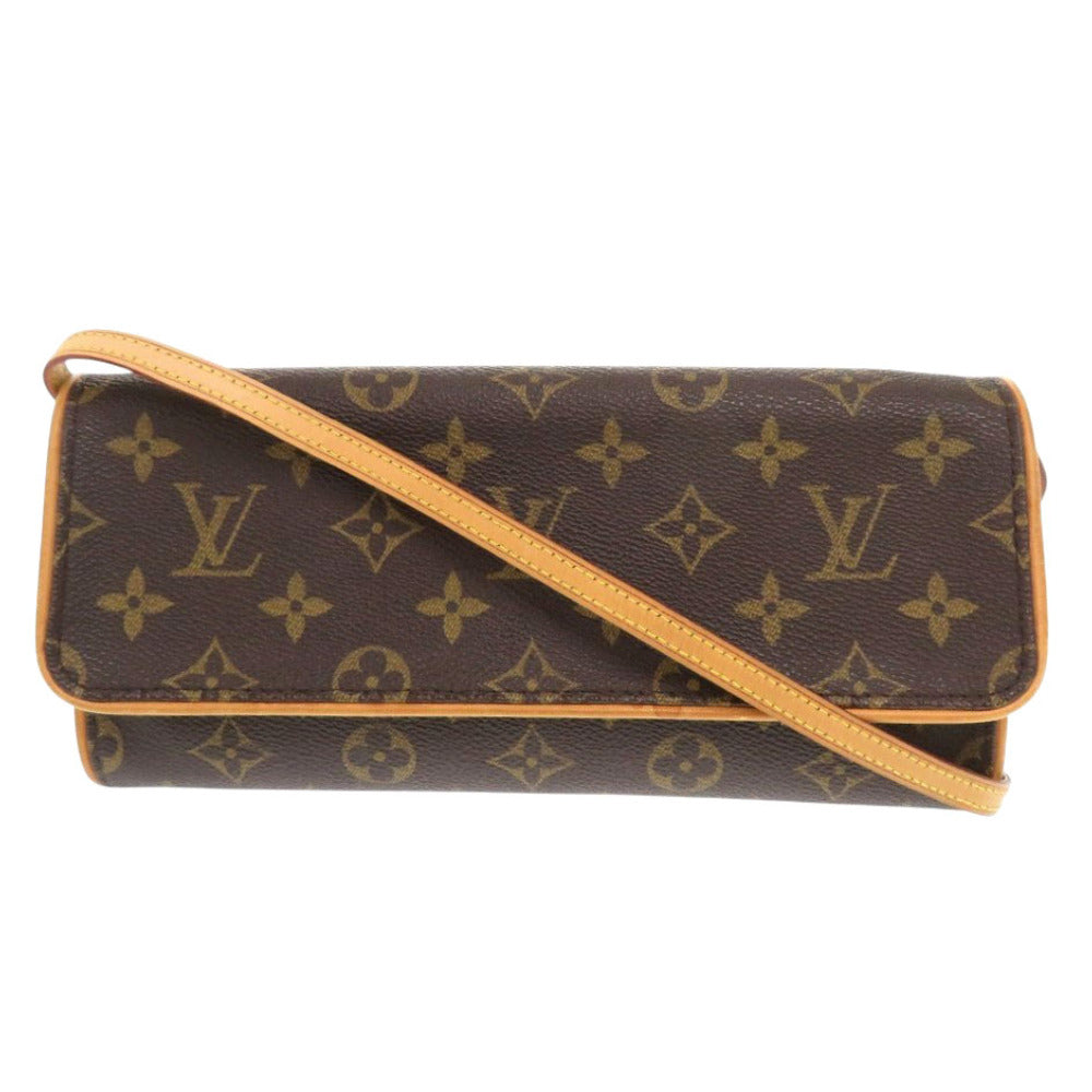 LOUIS VUITTON Shoulder Bag M51852 Monogram canvas Brown Monogram Pochette Twin GM Women