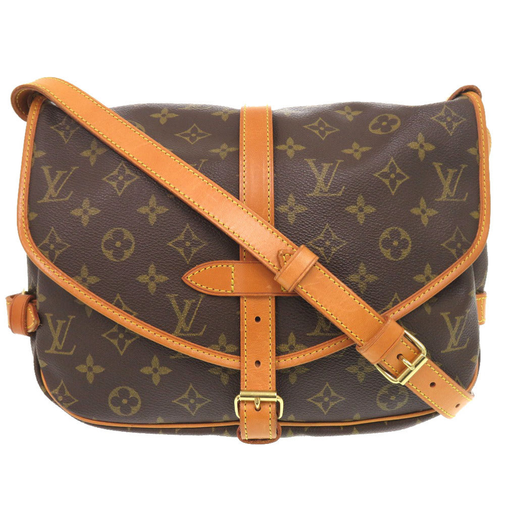 LOUIS VUITTON Shoulder Bag M42256 Monogram canvas Brown Monogram Saumur 30
