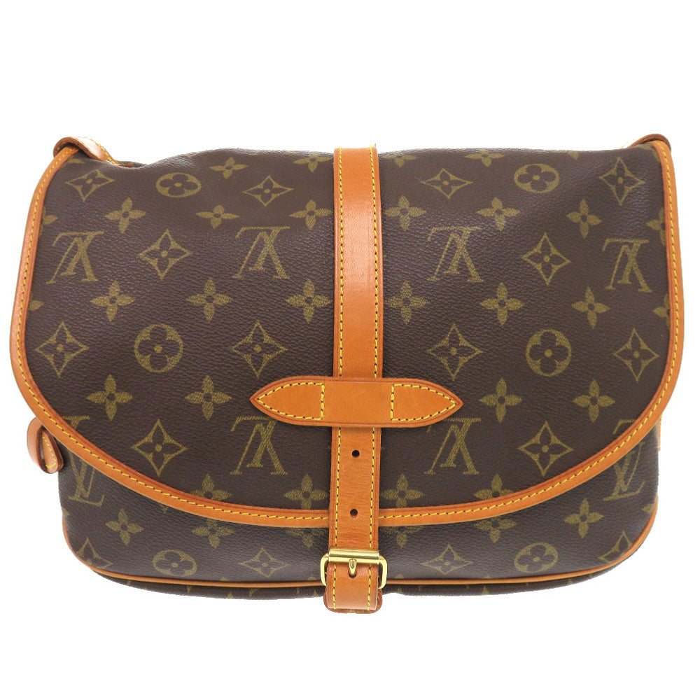 LOUIS VUITTON Shoulder Bag M42256 Monogram canvas Brown Monogram Saumur 30