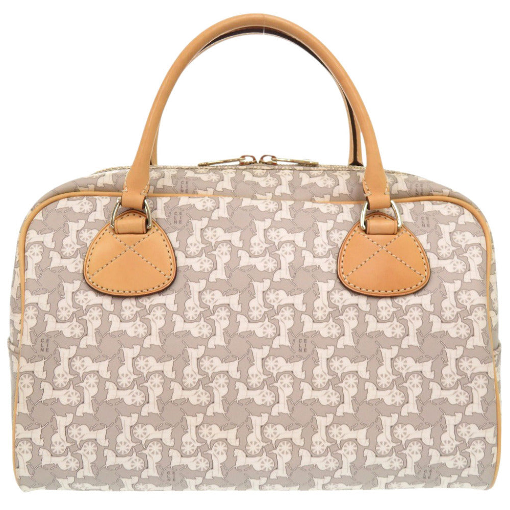 CELINE Handbag PVC, Leather gray Sulky Carriage Pattern Women