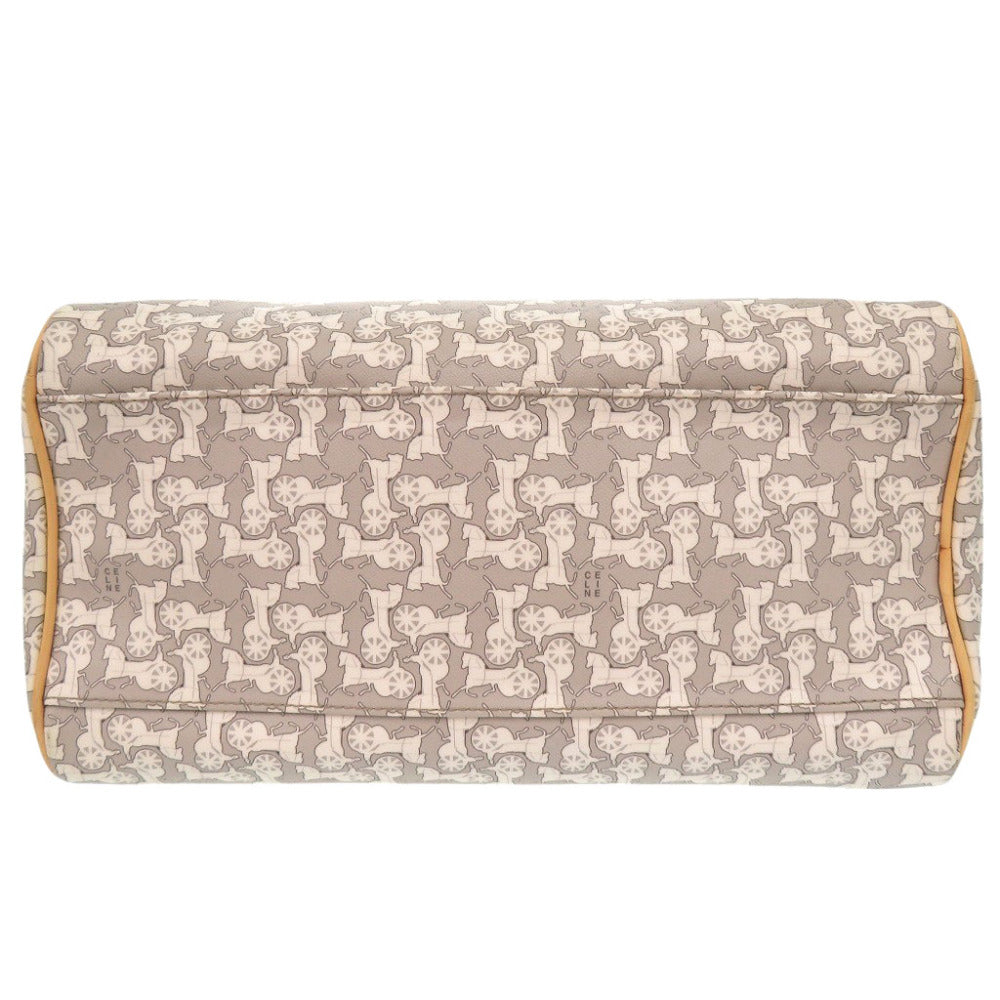 CELINE Handbag PVC, Leather gray Sulky Carriage Pattern Women