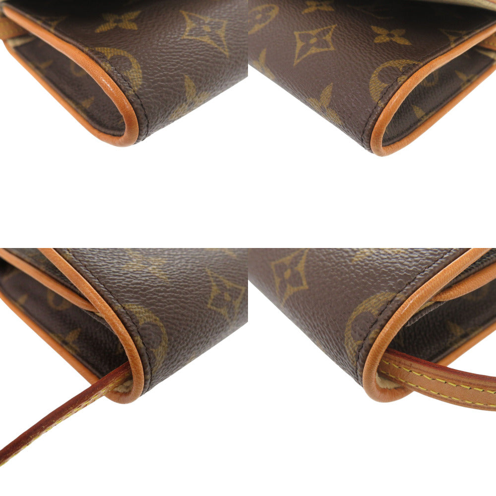 LOUIS VUITTON Shoulder Bag M51852 Monogram canvas Brown Monogram Pochette Twin GM Women