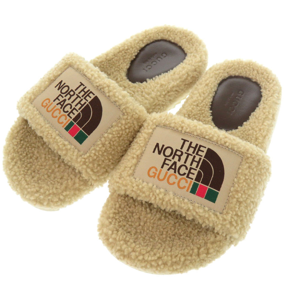 GUCCI Sandals 679948 Mouton beige mouton sandals The North Face collaboration Women 37
