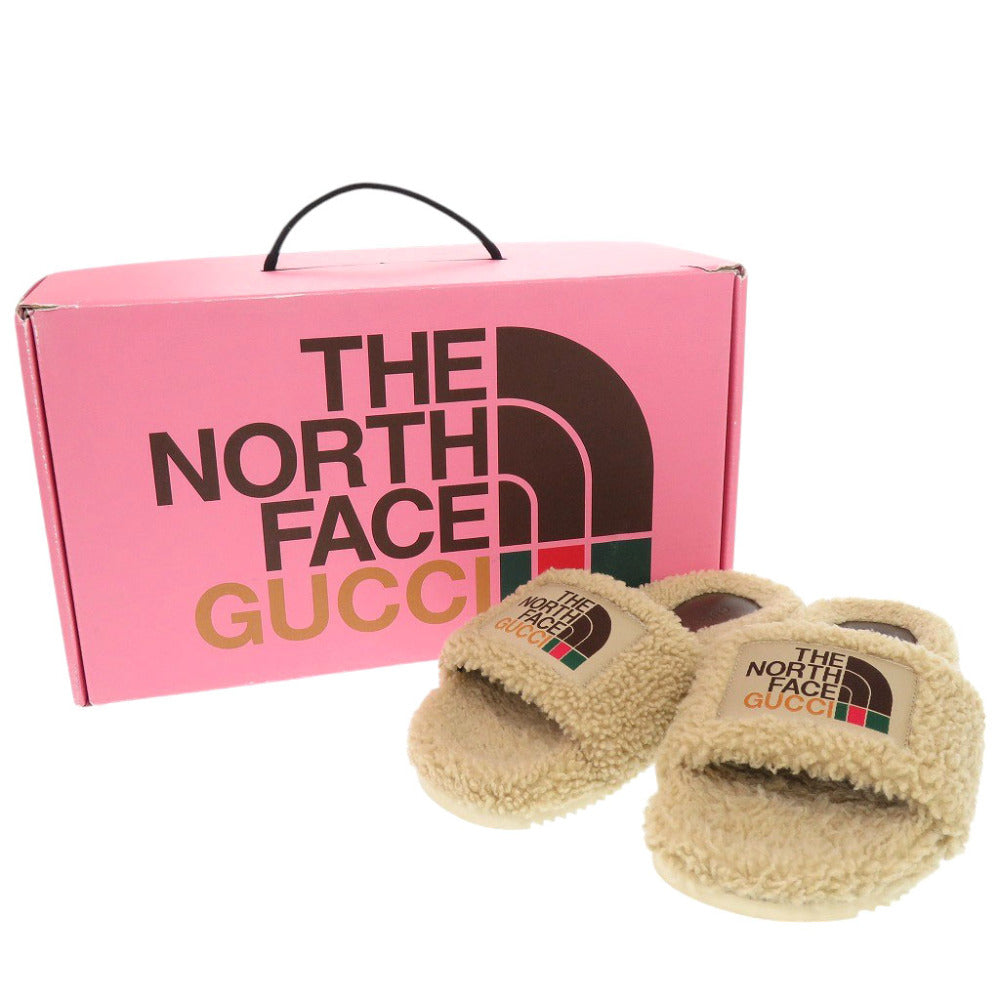 GUCCI Sandals 679948 Mouton beige mouton sandals The North Face collaboration Women 37