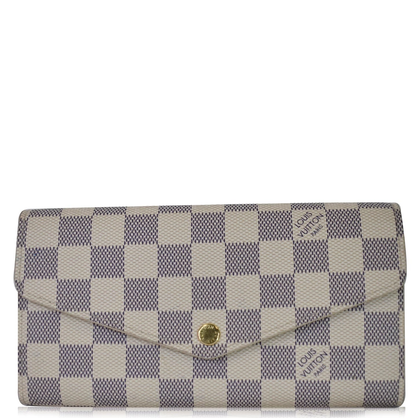 LOUIS VUITTON Damier Azur Sarah Wallet White