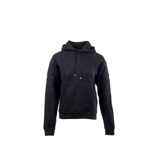 Saint laurent size letter hoodie cotton black