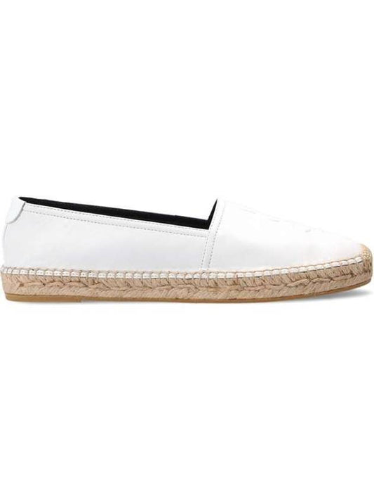 Luxury Saint Laurent Trending 2025 Women's Monogram Lambskin Espadrilles White