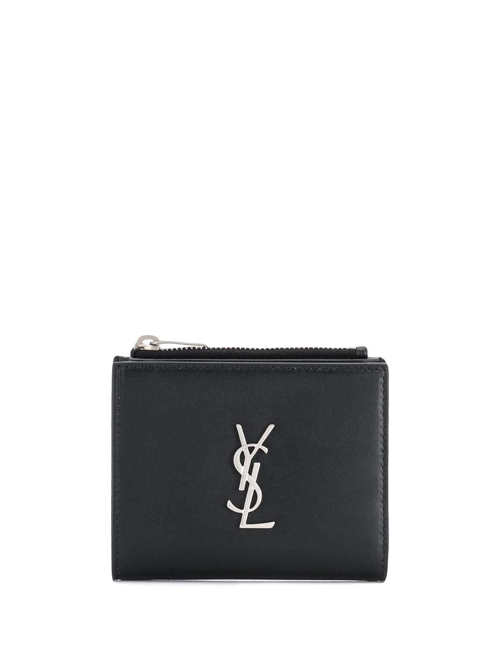 Luxury Saint Laurent Trending 2025 Men's Logo Plaque Wallet in Nero | 5757260SX0E1000