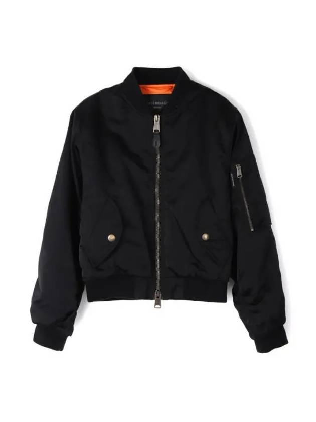 Luxury Balenciaga Trending 2025 Shrunk Bomber Jacket Black