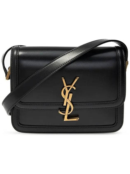 Luxury Saint Laurent Trending 2025 Gold Hardware Monogram Small Solferino Shoulder Bag Black