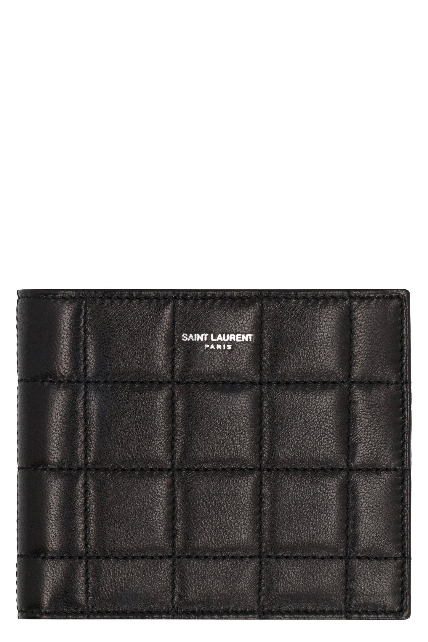 Luxury Saint Laurent Trending 2025 Men's East/west Leather Wallet in Black | 756284AAB8V Color 1000