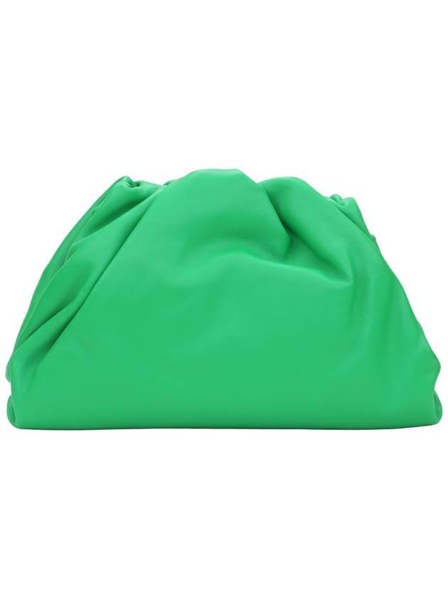 Luxury Bottega Veneta Dumpling Small Leather Clutch Bag Parakeet