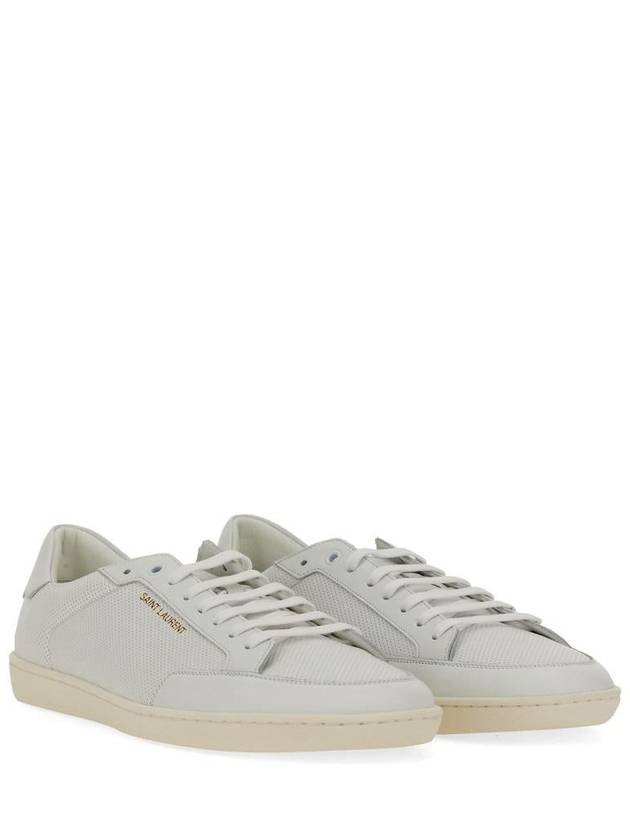 Luxury Saint Laurent Trending 2025 Court Classic Perforated Leather Low Top Sneakers White