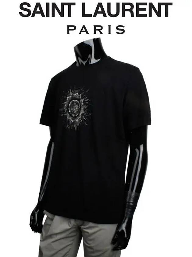 Luxury Saint Laurent Trending 2025 Graphic Logo Print Short Sleeve T-Shirt Black