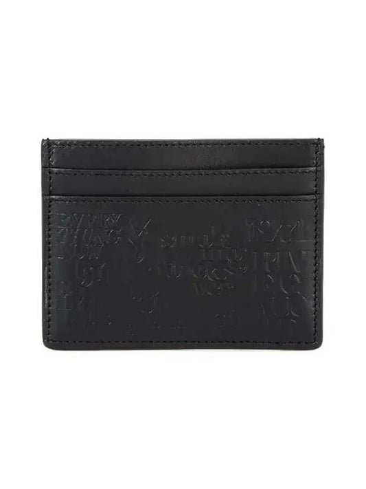 Luxury Saint Laurent Trending 2025 Logo Lettering Card Wallet Black