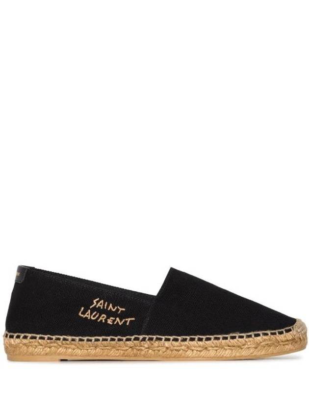 Luxury Saint Laurent Trending 2025 Women's Monogram Espadrilles Black