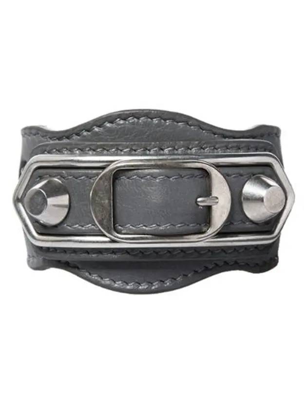Luxury Balenciaga Trending 2025 Giant Silver Buckle Bracelet Grey