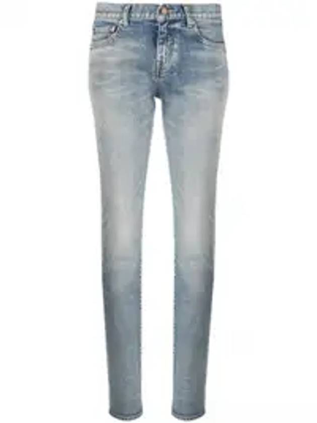 Luxury Saint Laurent Trending 2025 Low Rise Denim Jeans Blue