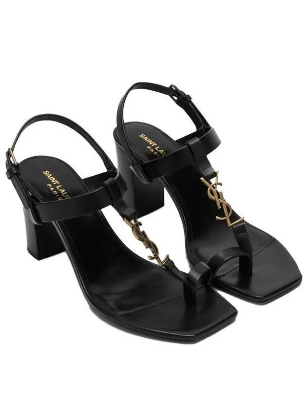 Luxury Saint Laurent Trending 2025 Cassandra Sandal Heels Black