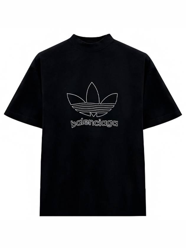 Luxury Balenciaga Trending 2025 Logo Printing Oversized Short Sleeve T-Shirt Black