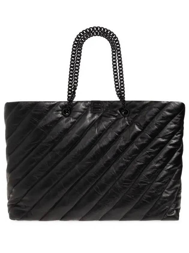 Luxury Balenciaga Trending 2025 Crush Large Quilted Carry All Tote Bag Black