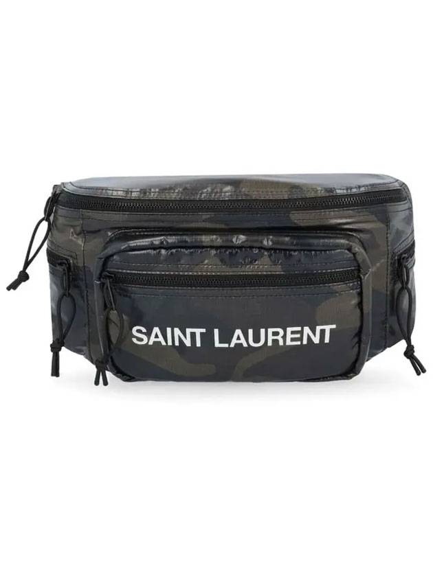 Luxury Saint Laurent Trending 2025 Nylon Logo Nuxx Cross Bag Camo