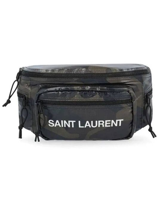 Luxury Saint Laurent Trending 2025 Nylon Logo Nuxx Cross Bag Camo