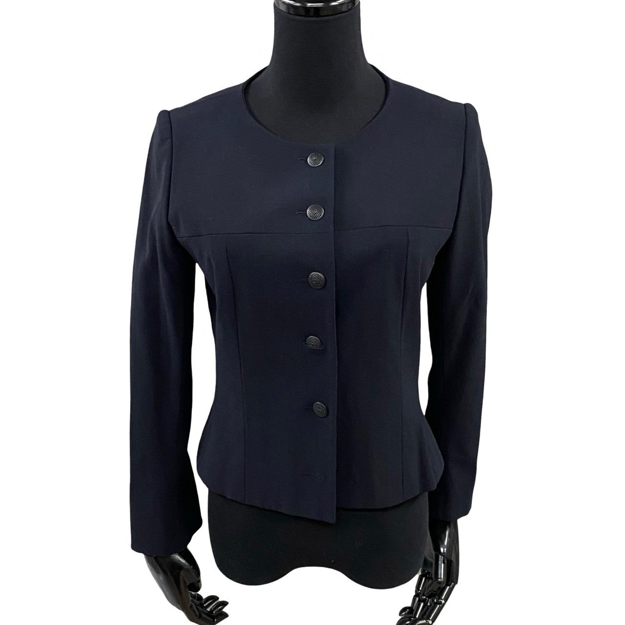 CHANEL No color jacket Wool, Nylon, Spandex, Silk Navy Women 38