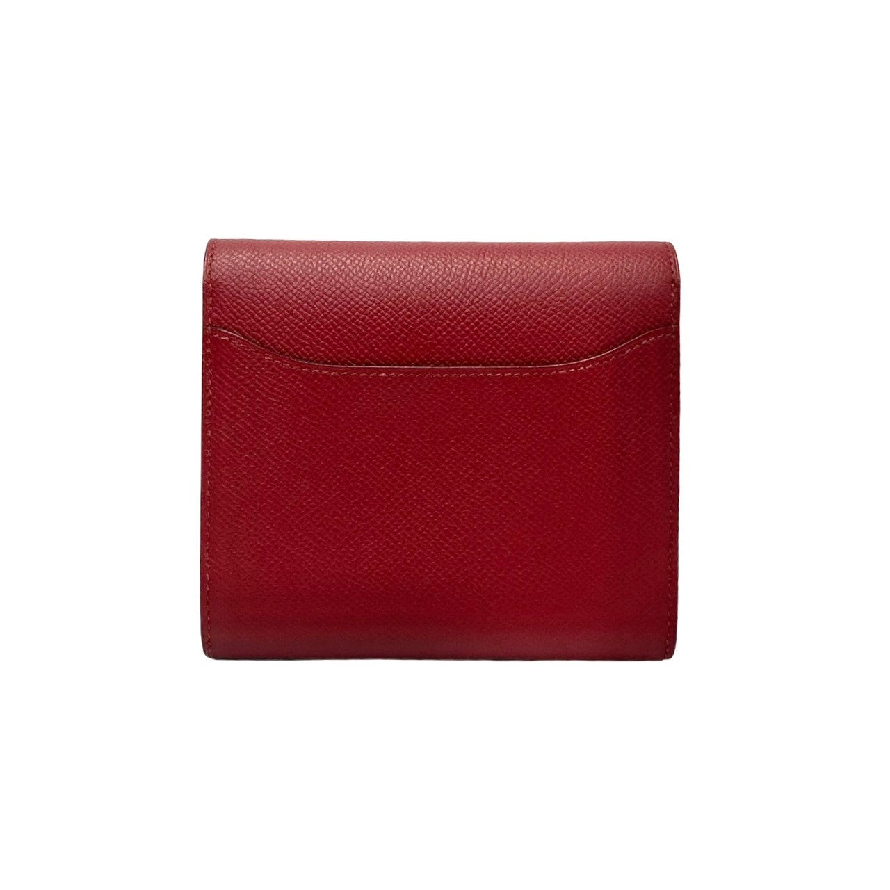 HERMES Bifold Wallet leather Red Constance Compact Women