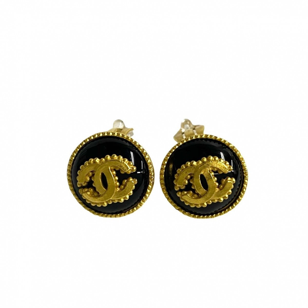 CHANEL Earring Gold Plated gold COCO Mark Women