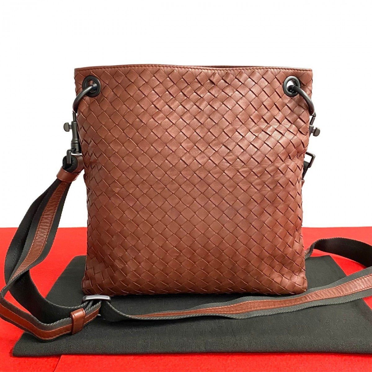 BOTTEGAVENETA Shoulder Bag leather Brown INTRECCIATO Women