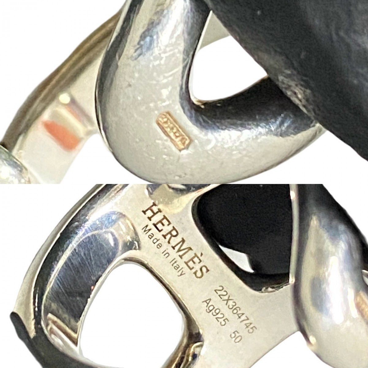 HERMES Ring Silver925 Silver Osmoz GM mens 50