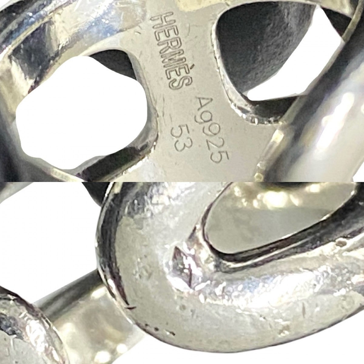 HERMES Ring Silver925 Silver Osmoz PM mens 53