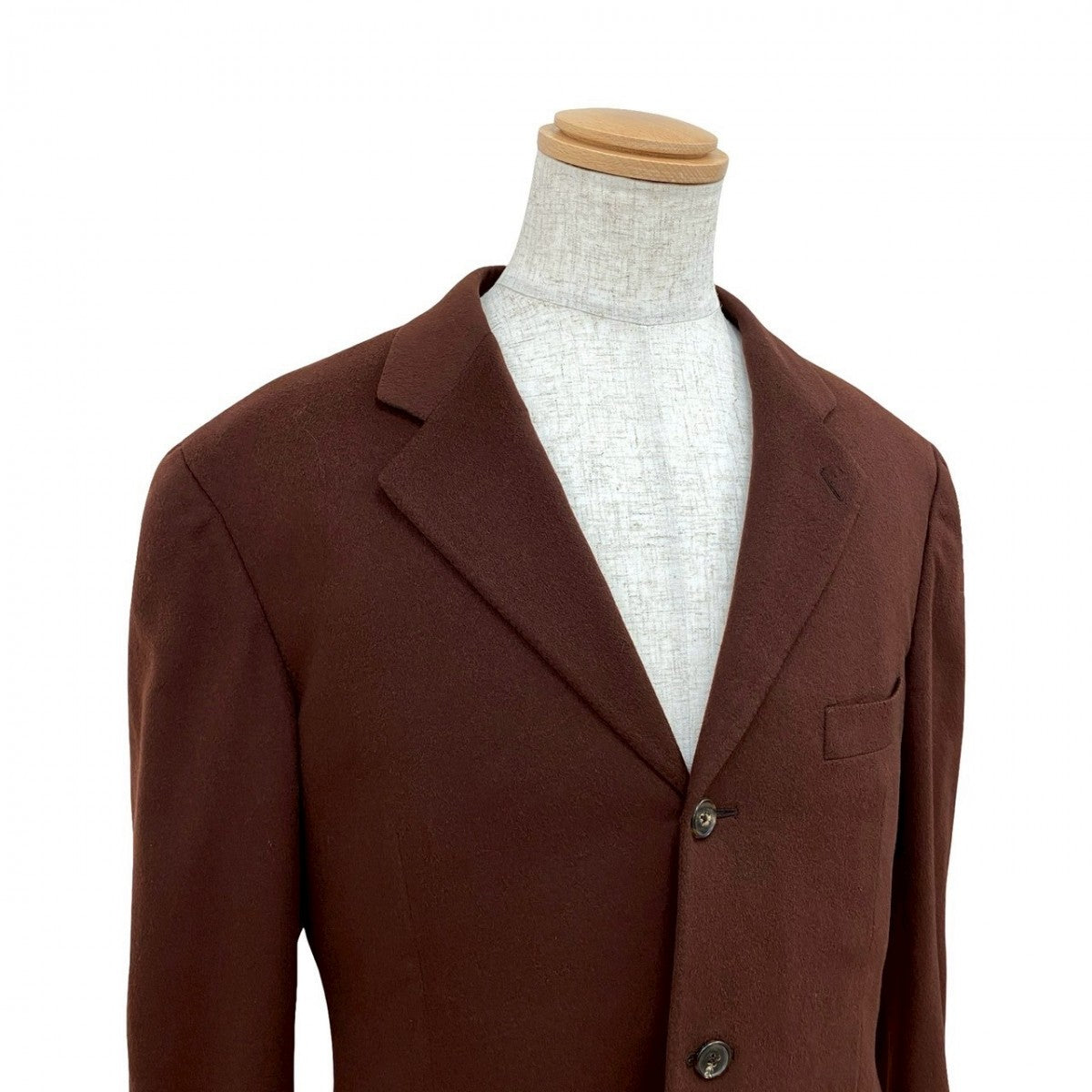 HERMES tailored jacket cashmere Brown mens 50