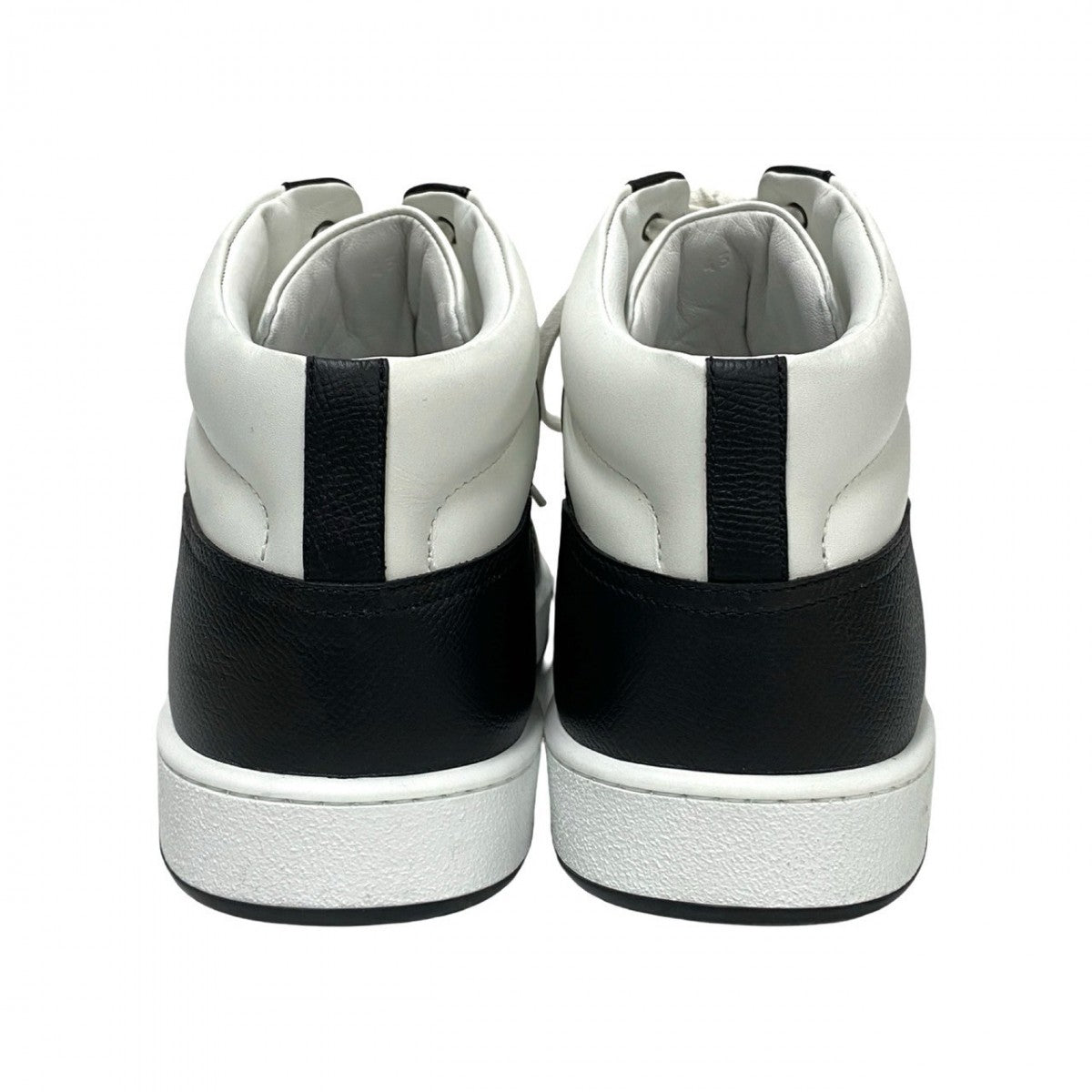 HERMES sneakers Calfskin , Epsom Two-tone (black) inject mens 43
