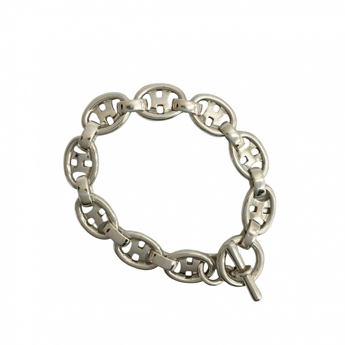 HERMES bracelet Silver925 Silver H logo bracelet mens