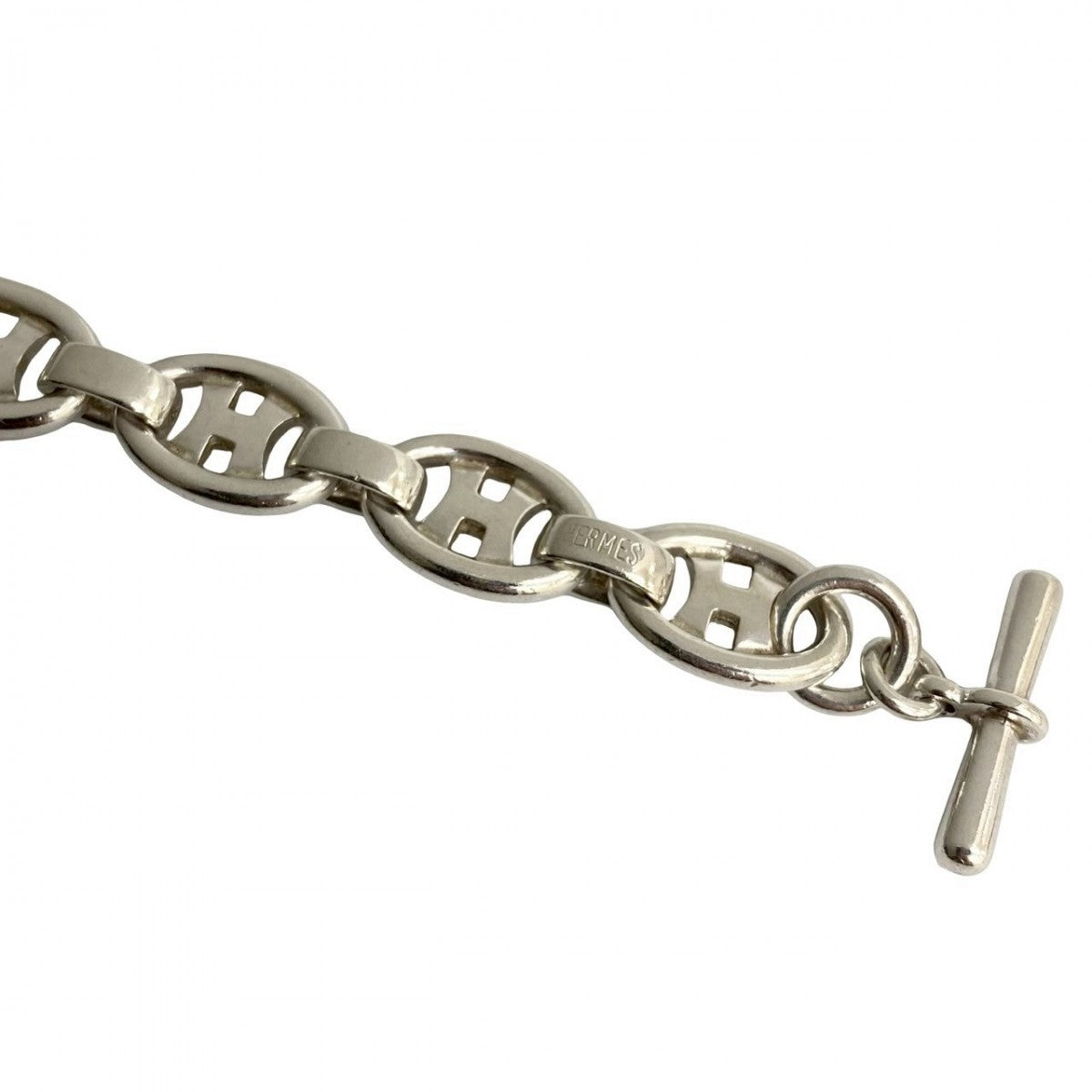HERMES bracelet Silver925 Silver H logo bracelet mens