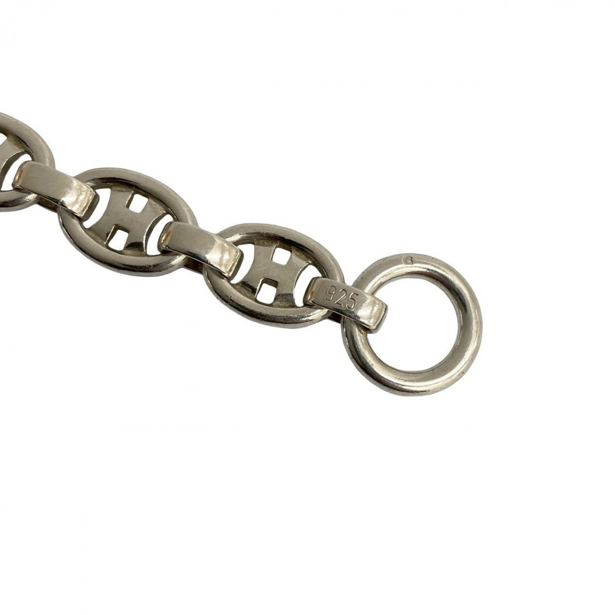 HERMES bracelet Silver925 Silver H logo bracelet mens