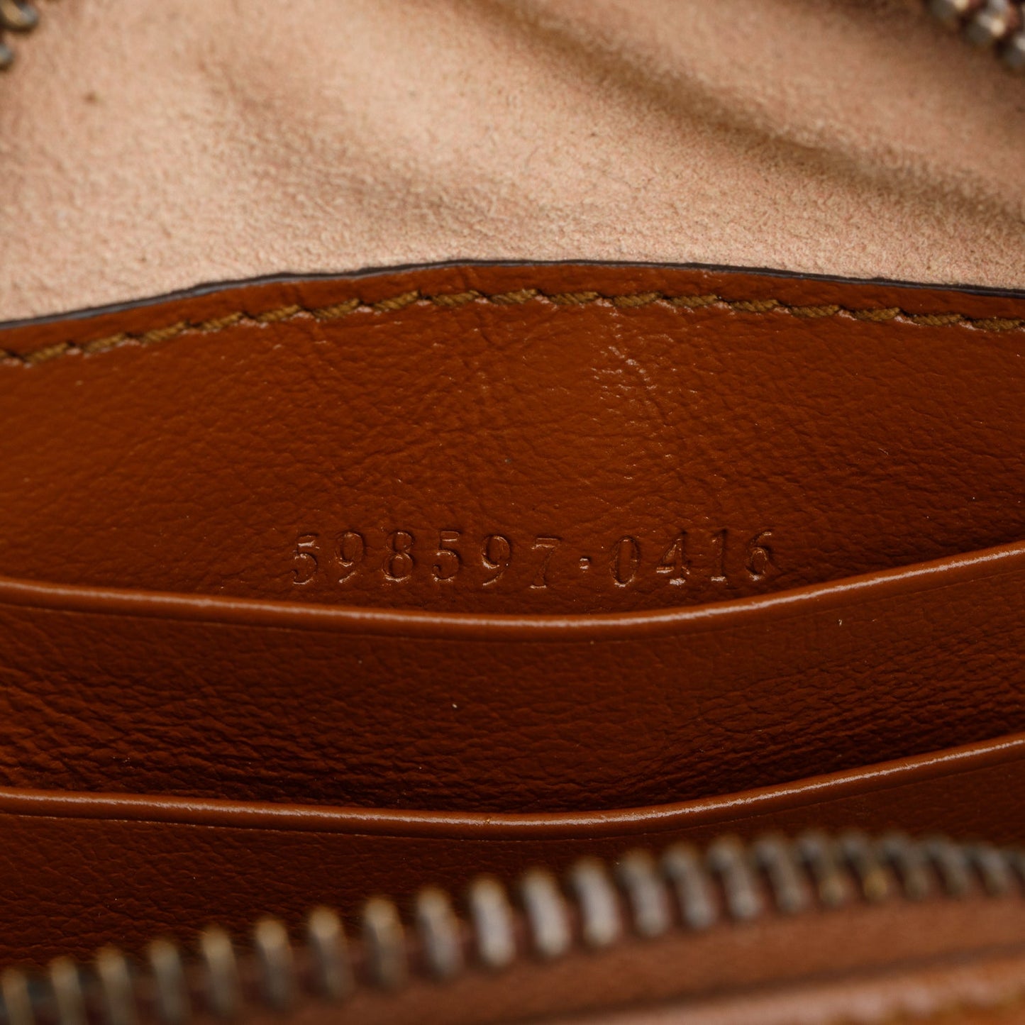 Gucci Brown Calfskin Matelasse Mini GG Marmont Chain Shoulder Bag