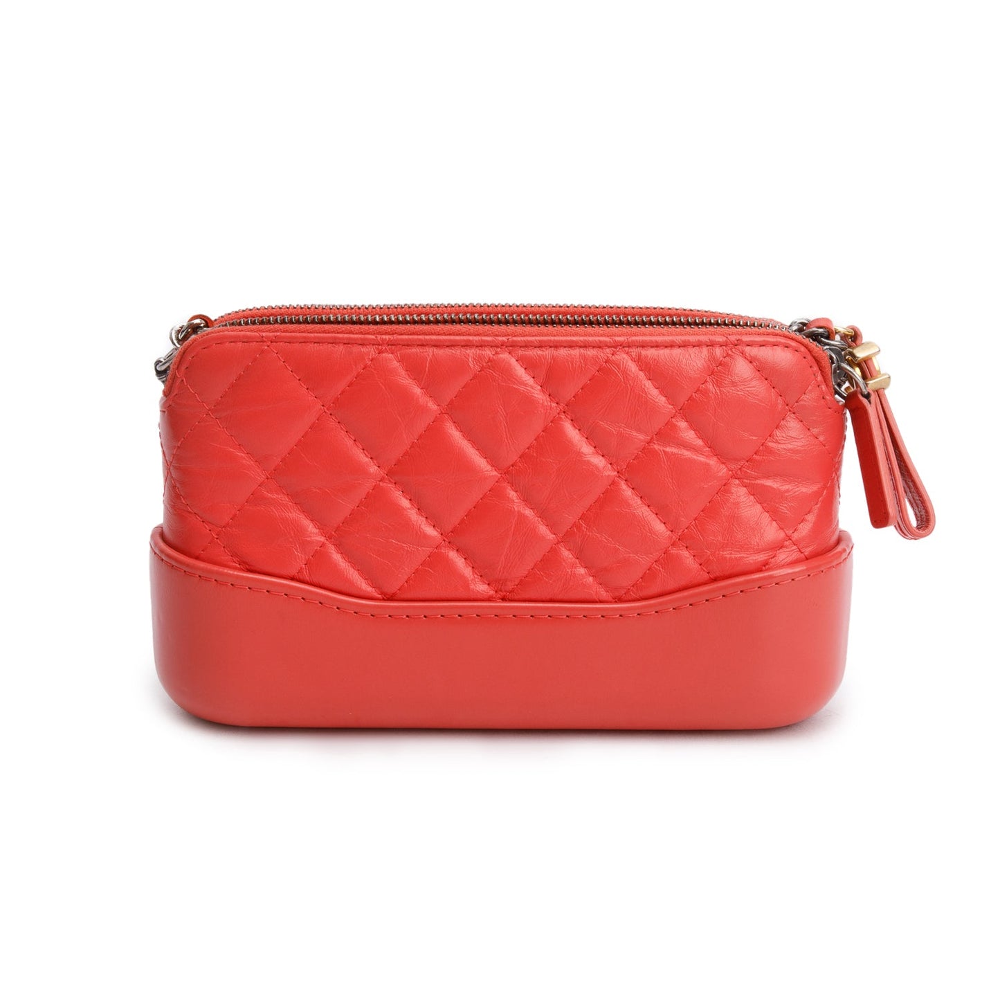 Chanel Pink Aged Calfskin Quilted Gabrielle Clutch on Chain