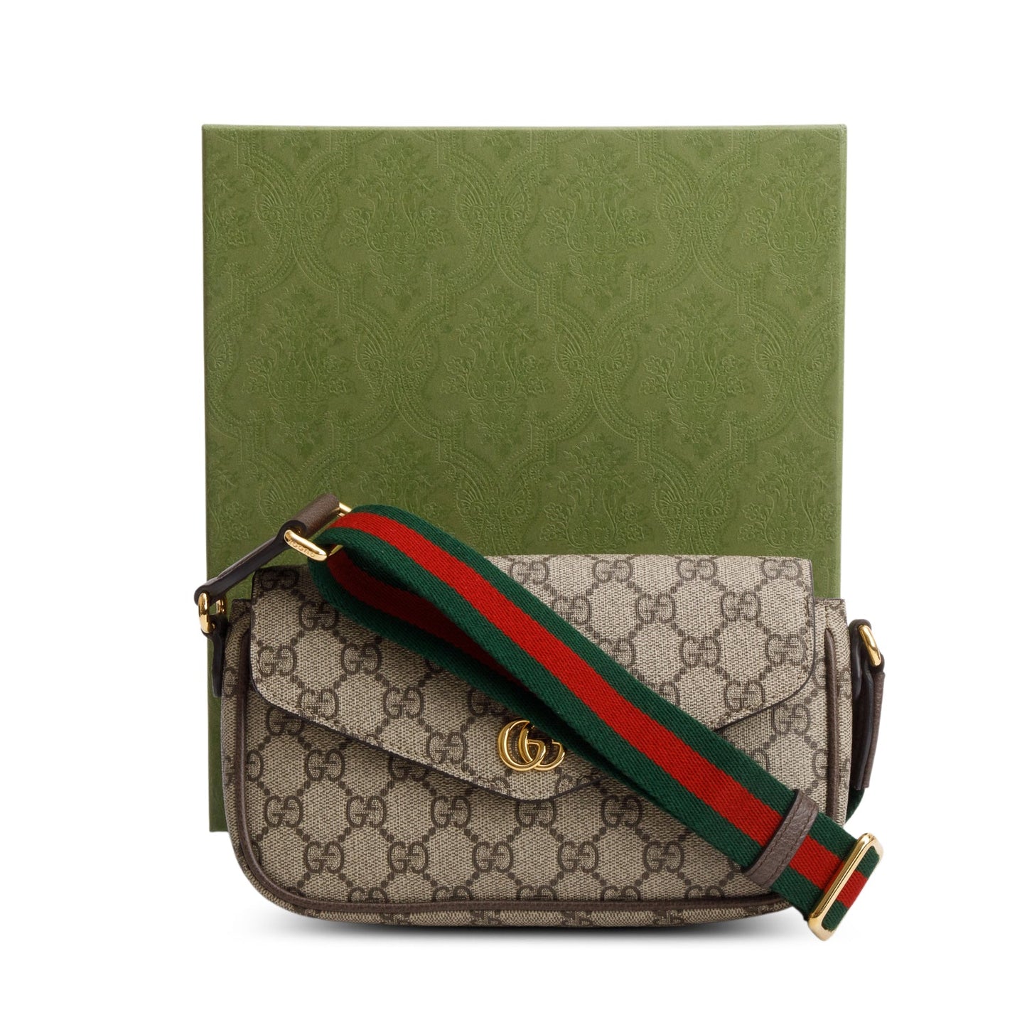 Gucci GG Supreme Monogram Web Ophidia Pochette