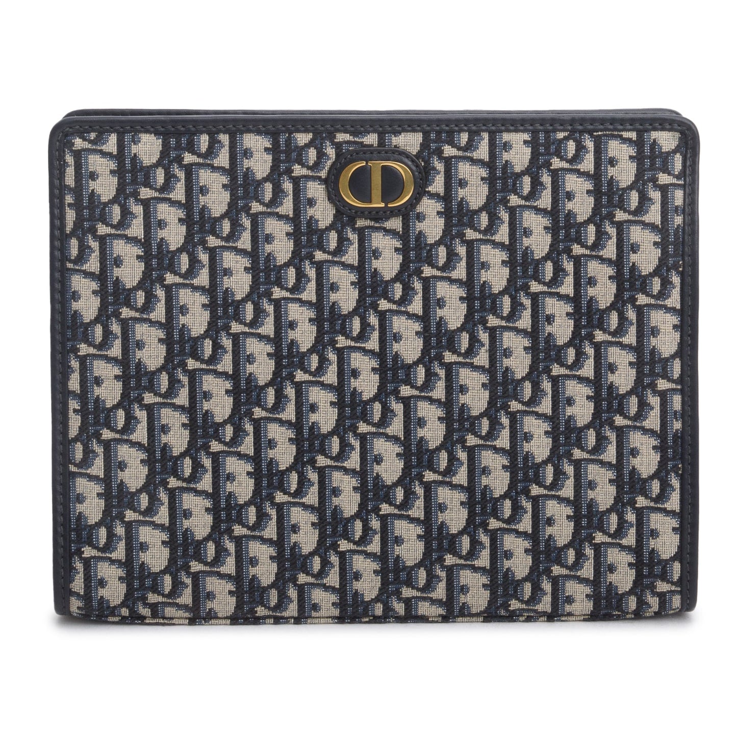 Christian Dior 2022 Blue Dior Oblique Jacquard Dea 30 Montaigne Pouch
