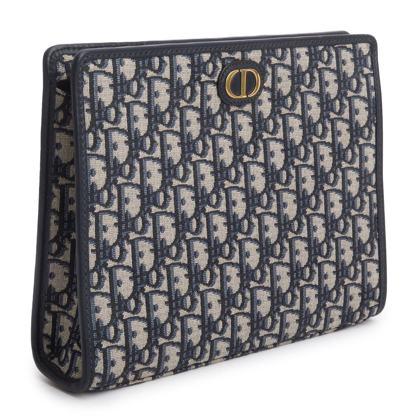 Christian Dior 2022 Blue Dior Oblique Jacquard Dea 30 Montaigne Pouch