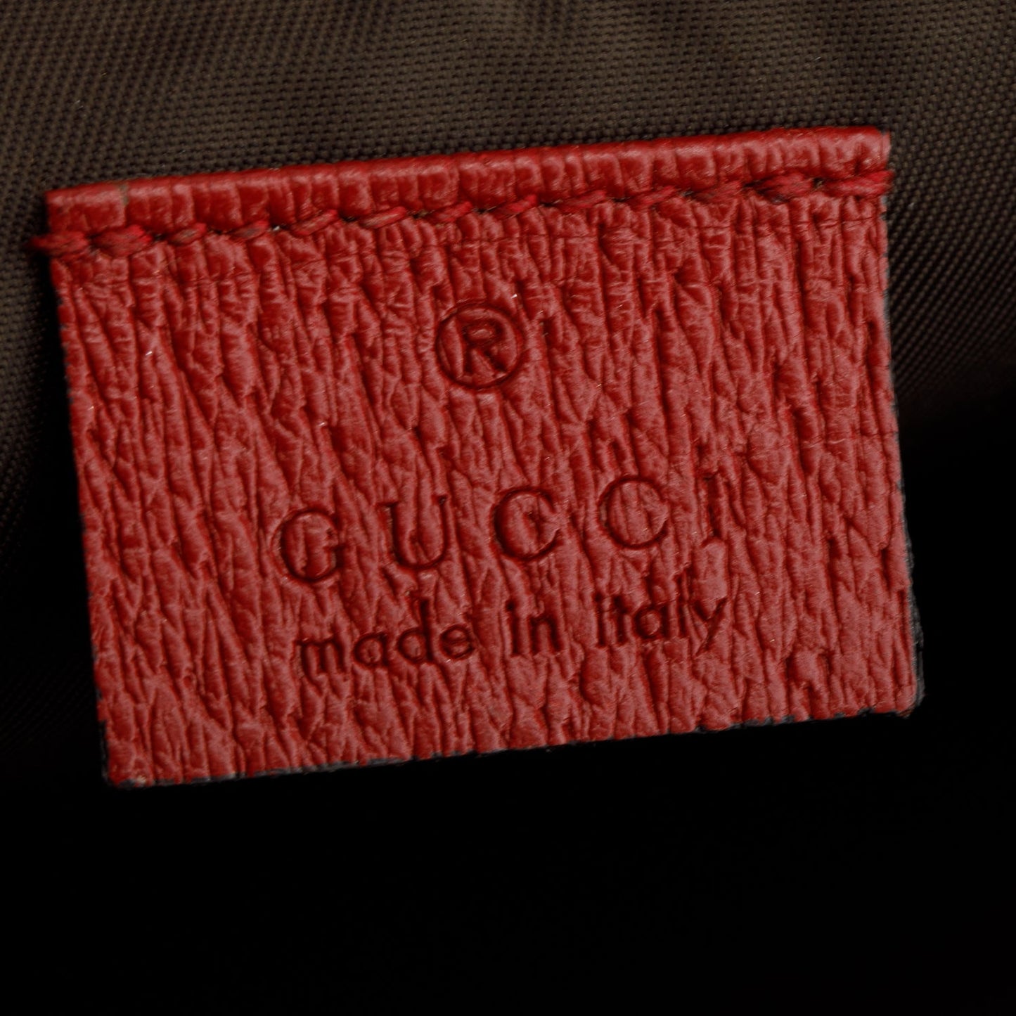 Gucci Red GG Supreme Monogram Tian Large Zip Pouch