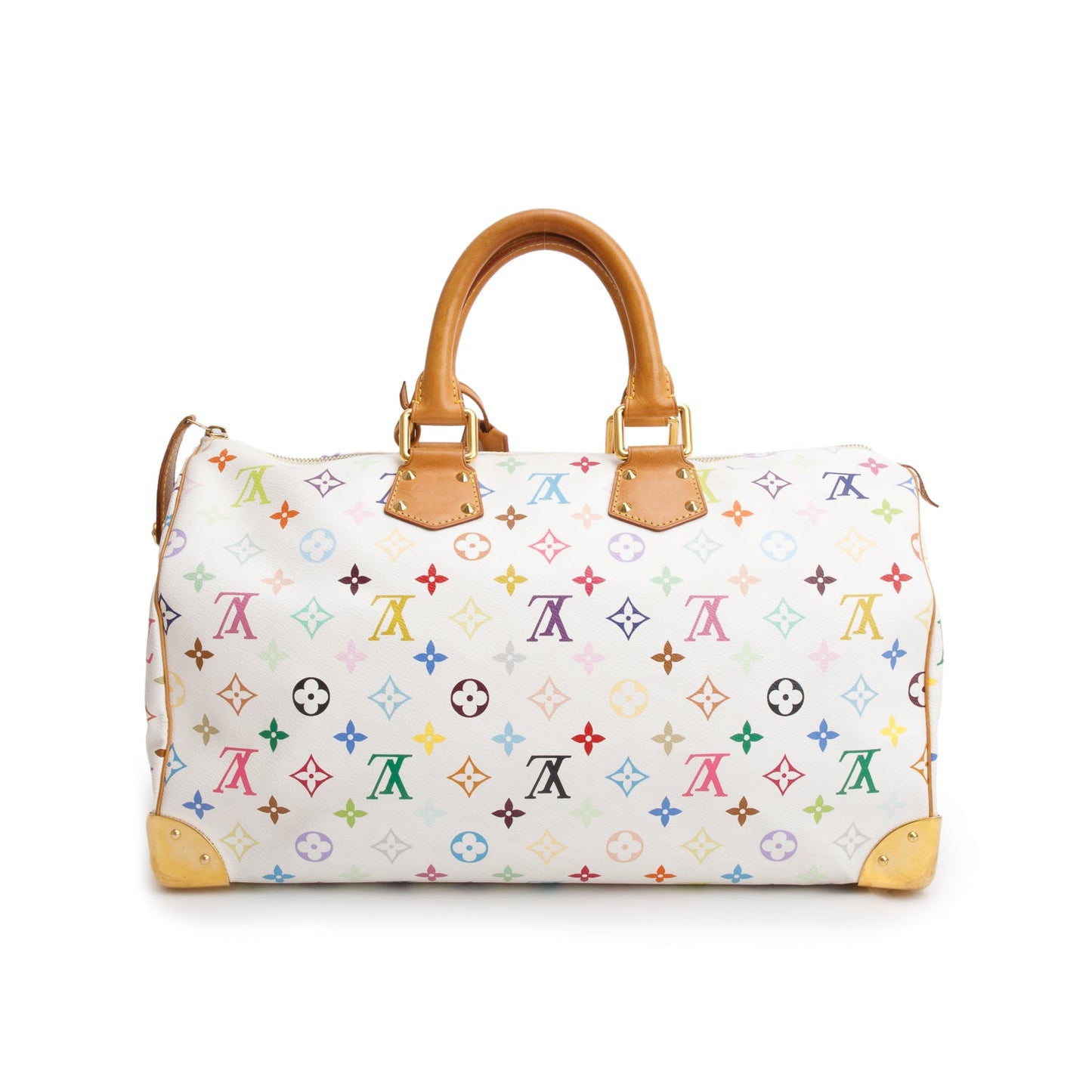 Louis Vuitton White Multicolor Speedy 40