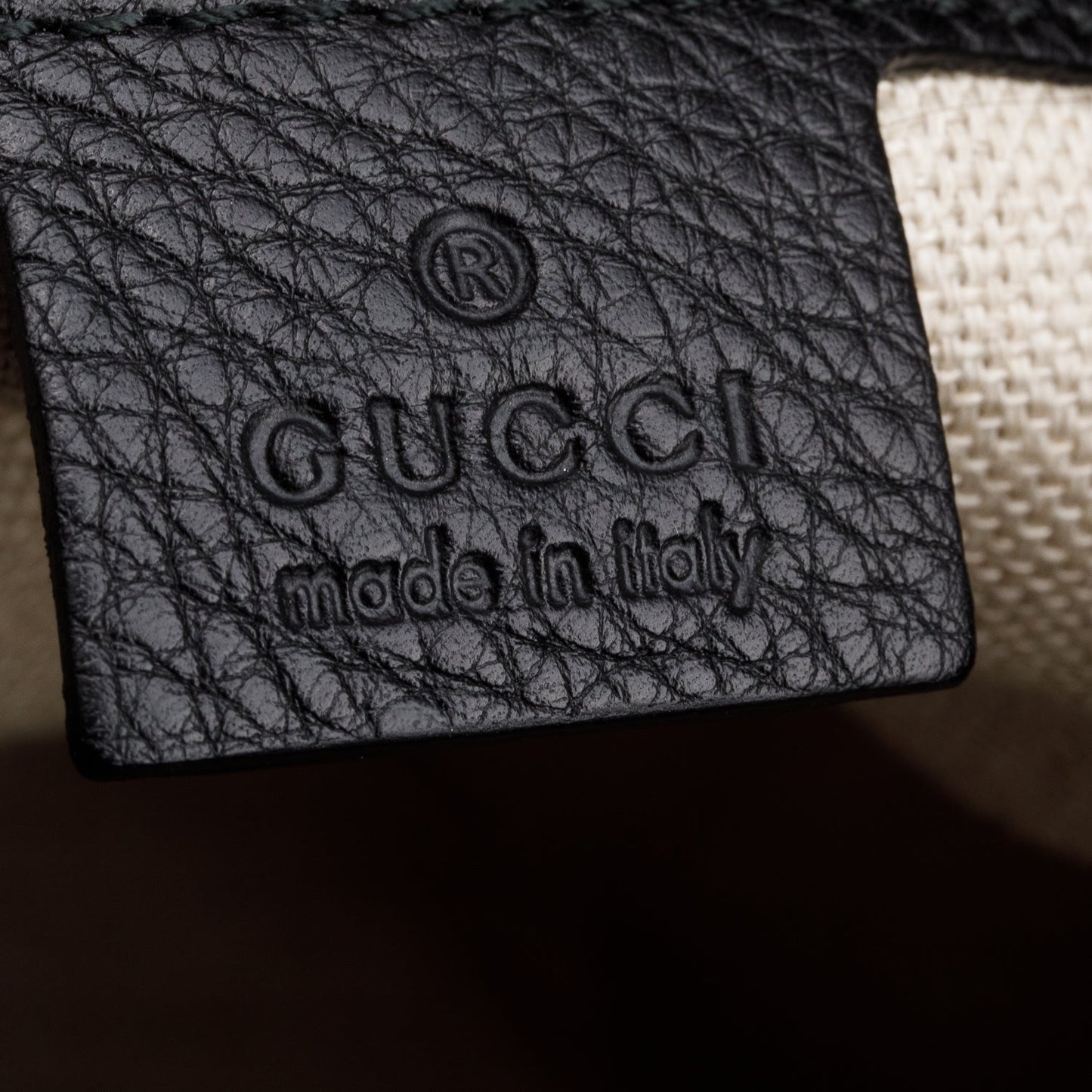 Gucci Black Grained Leather Horsebit Medium Greenwhich Hobo Bag
