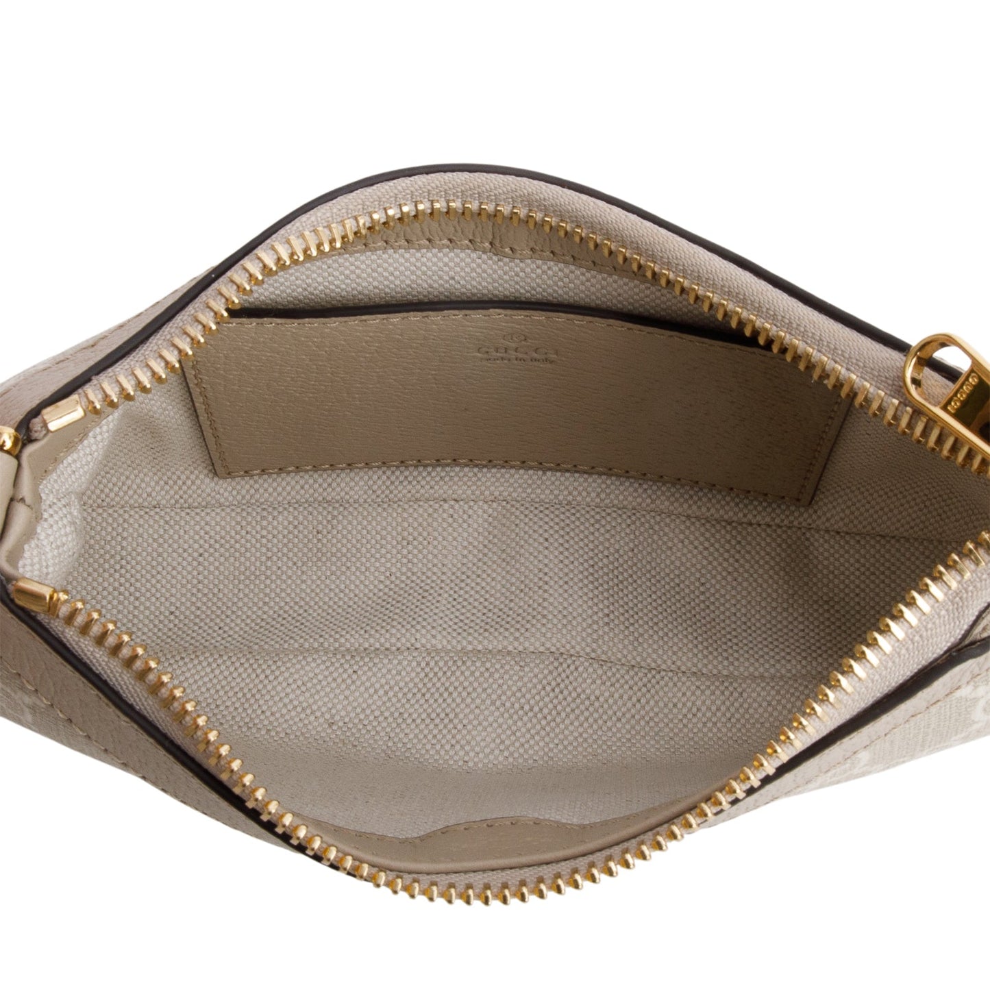 Gucci Beige GG Supreme Monogram Textured Dollar Calfskin Mini Ophidia Chain Bag