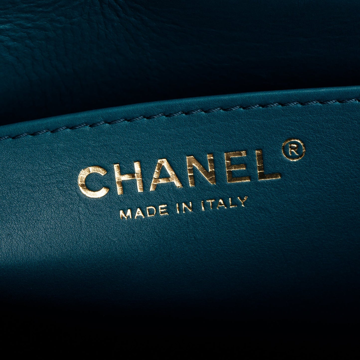 Chanel 2020 Teal Calfskin Quilted Medium Nailed CC Flap Bag