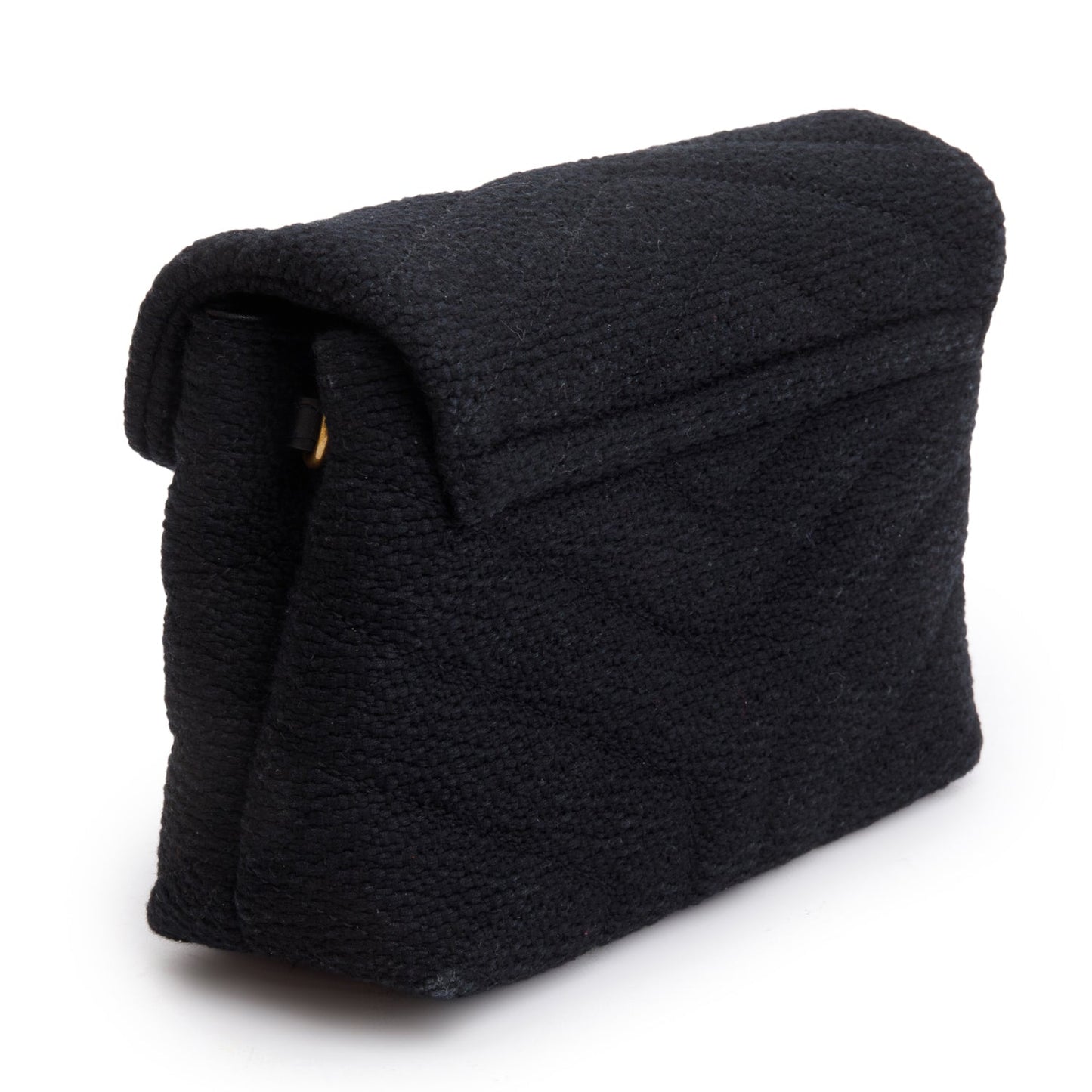 Saint Laurent 2023 Black Tweed Y Quilted Monogram Toy Loulou Crossbody Bag
