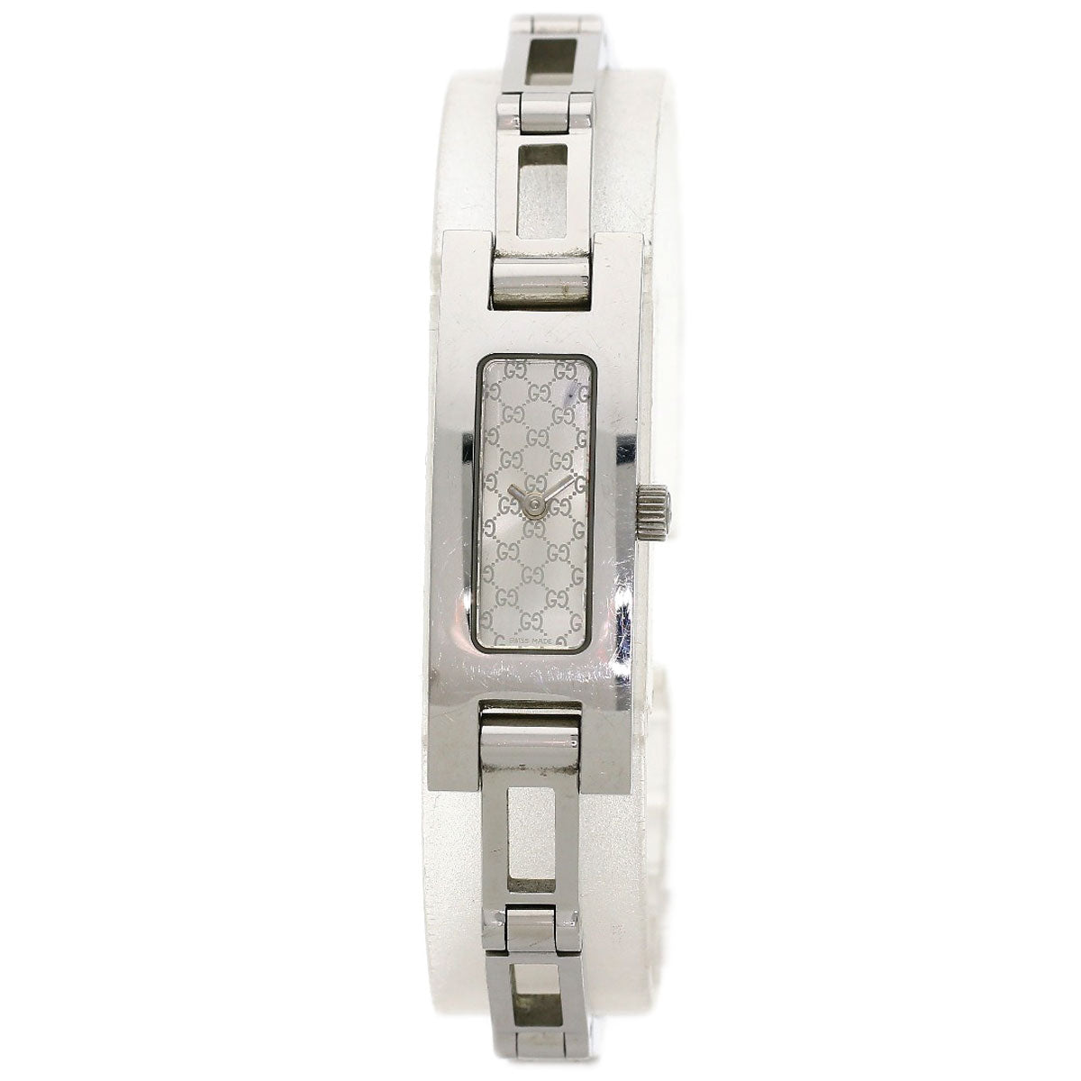 GUCCI Watches Quartz 3900L Stainless Steel , Stainless Steel Silver Square face Silver dial Women